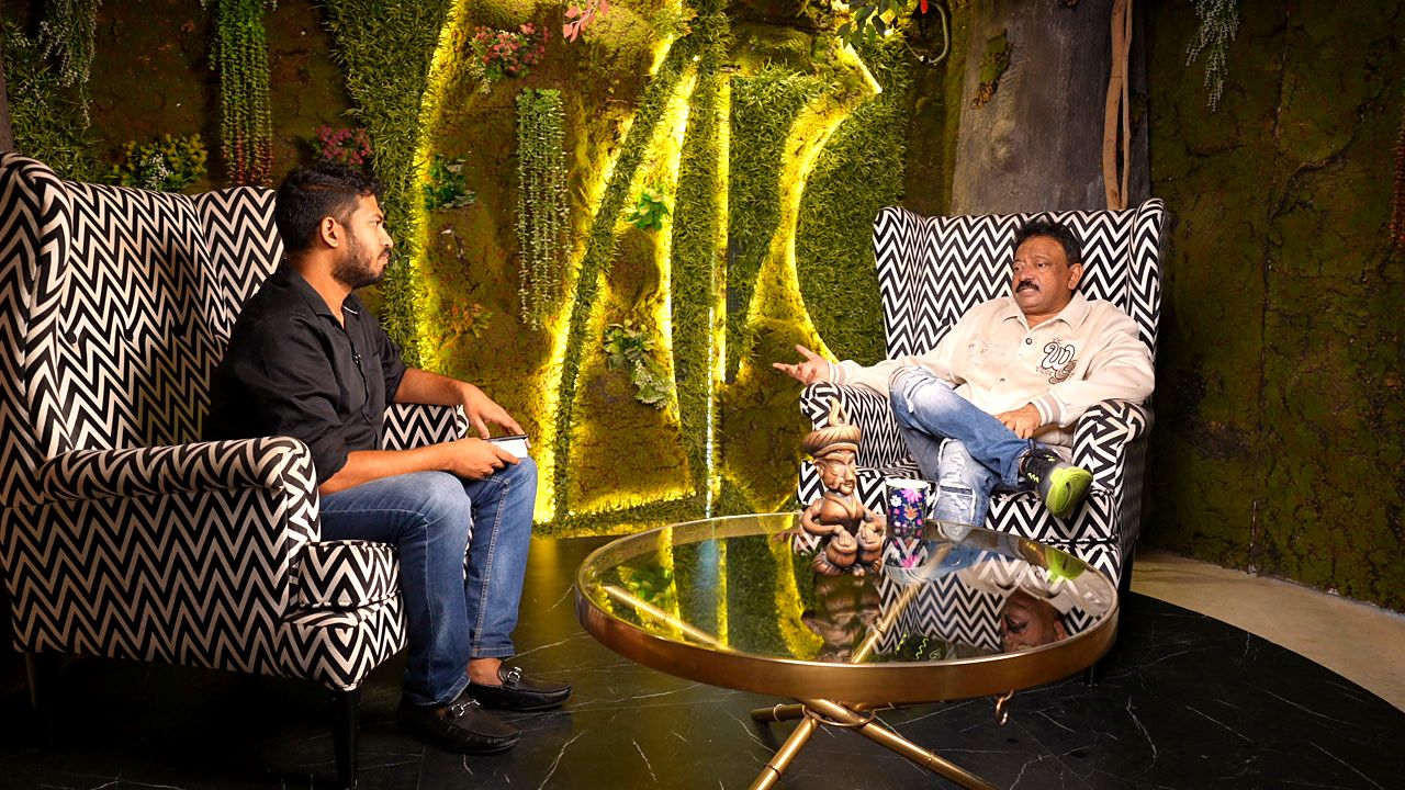 Ram Prayaga, on set for a founder conversation