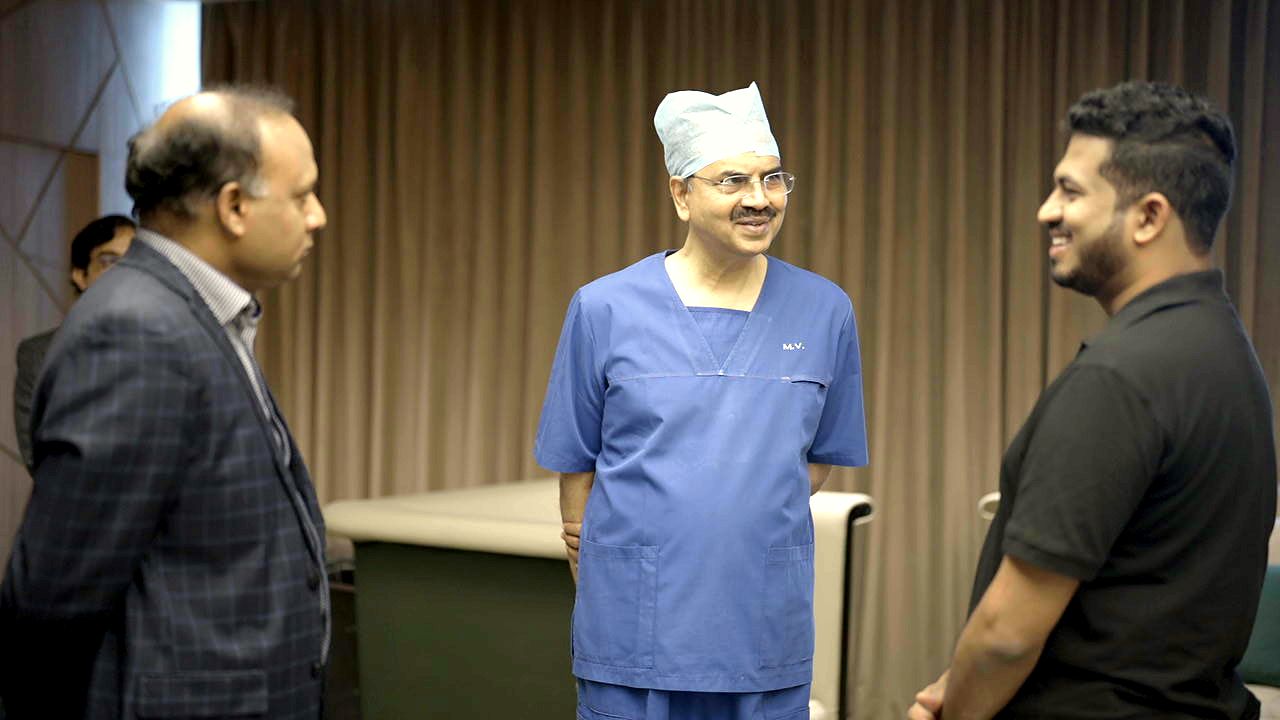 Ram Prayaga, with healthcare leaders